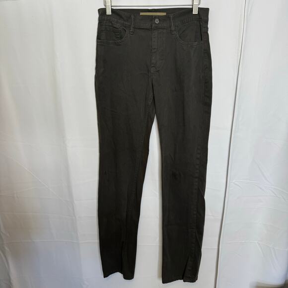 Joe’s Jeans Women’s Size 28 Dark Green Olive Stretch Straight Leg Pants - Picture 2 of 7